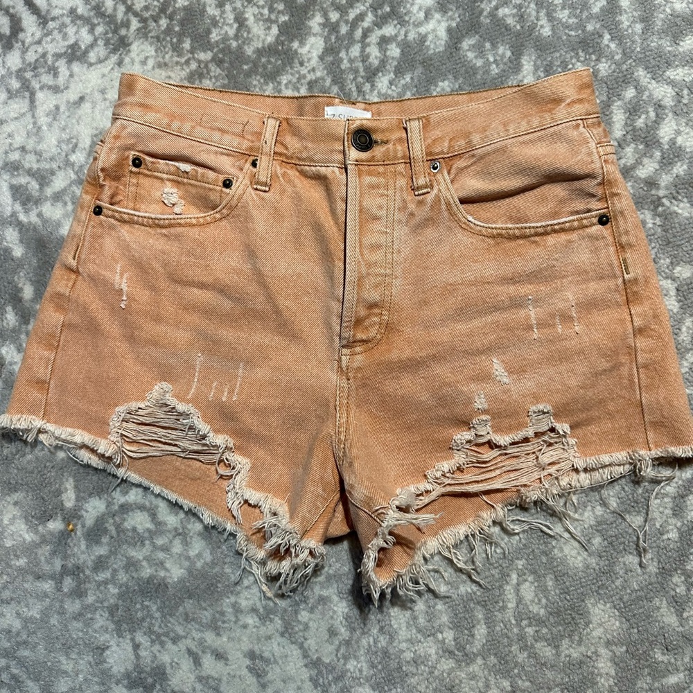 Distressed Z Supply cutoff denim shorts
